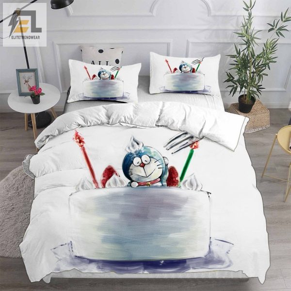 Doraemon Decorative Bedding Sets For Fan Halloween Christmas Thanksgiving elitetrendwear 1