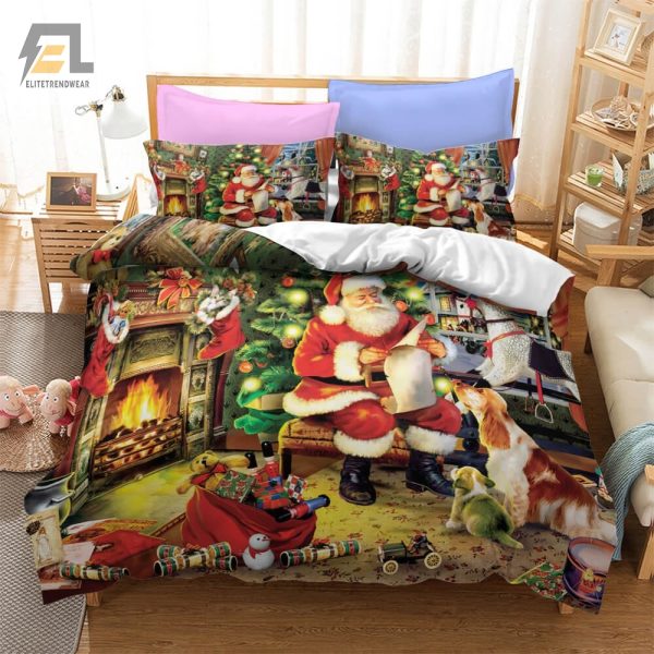 Father Christmas Bedding Sets Gift For Birthday Halloween Christmas Thanksgiving elitetrendwear 1