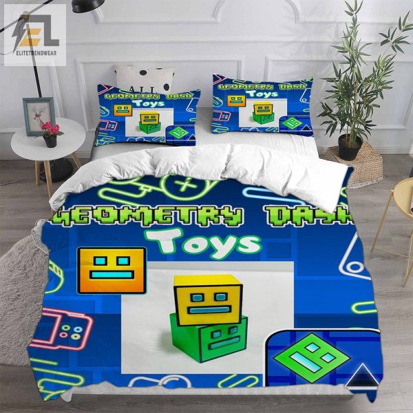 Geometry Dash Bedding Sets Duvet Cover Flatsheet Pillowcase For Your Lover elitetrendwear 1