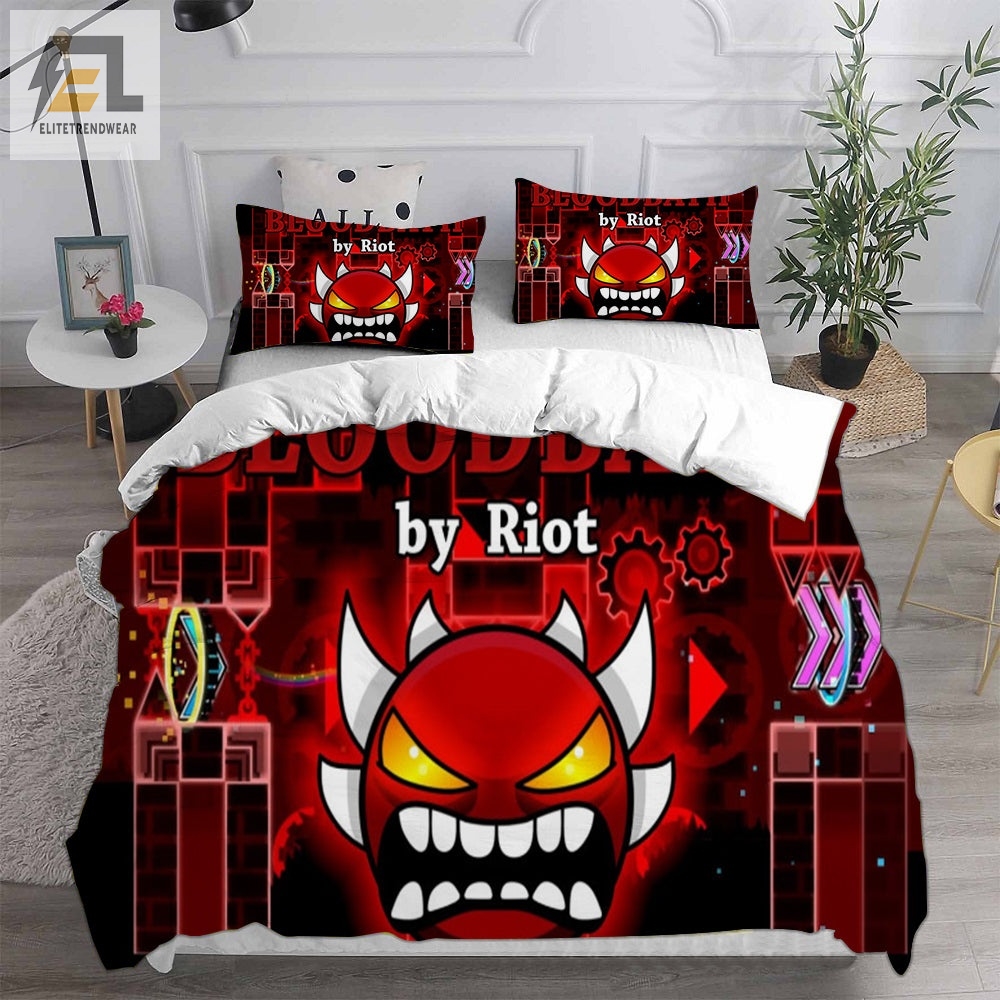 Geometry Dash Bedding Sets Gift For Halloween Thanksgiving Christmas elitetrendwear 1