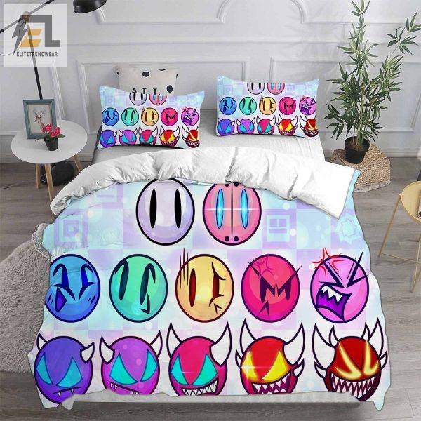 Geometry Dash Bedding Sets Gift For Wife Husband Besties elitetrendwear 1 2