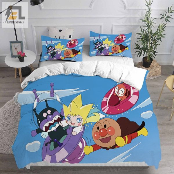 Go Anpanman Fluffy Fuwari And The Cloud Country Bedding Sets Duvet Cover Flatsheet Pillowcases Perfect Gift For Fans elitetrendwear 1