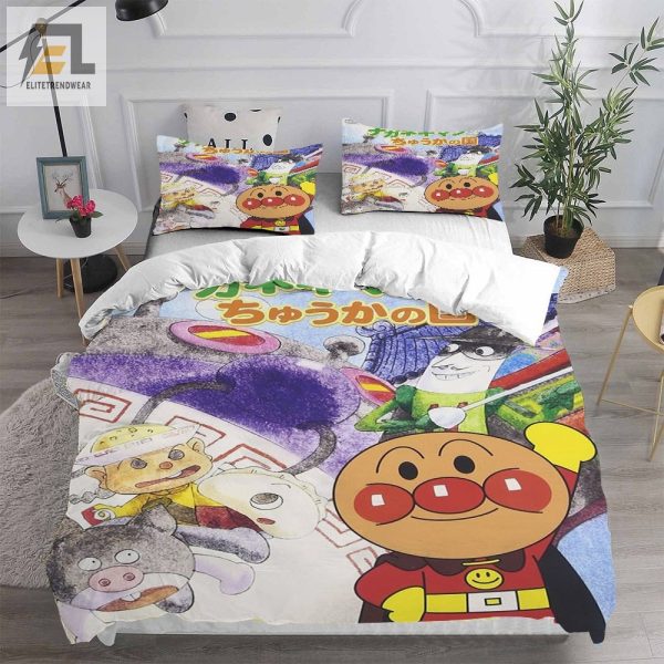 Go Anpanman Fluffy Fuwari And The Cloud Country Bedding Sets Gift For Christmas Birthday Thanksgiving elitetrendwear 1